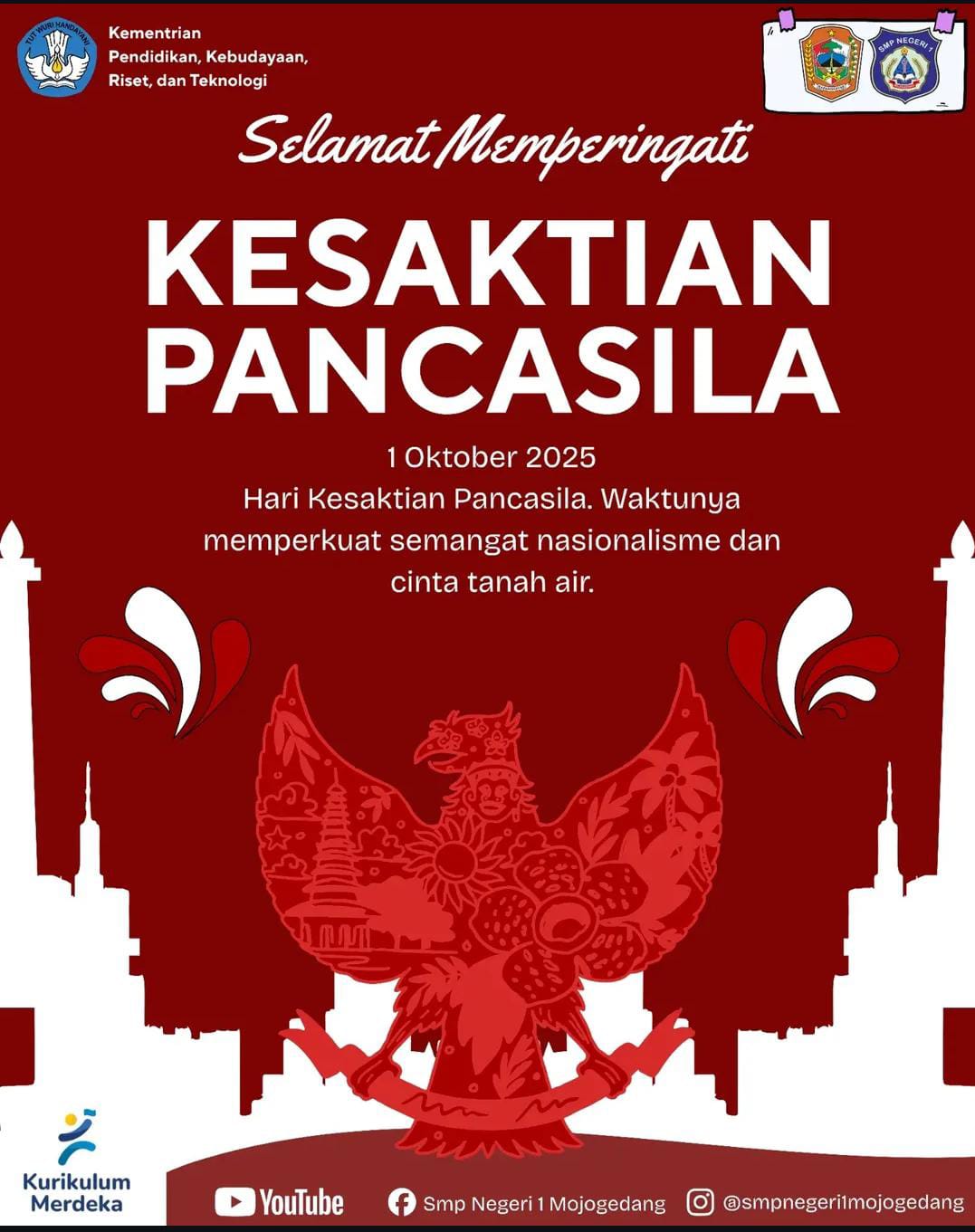 Segenap Keluarga Besar SMP NEGERI 1 MOJOGEDANG Mengucapkan 